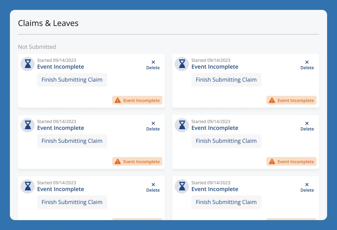 screenshot of app