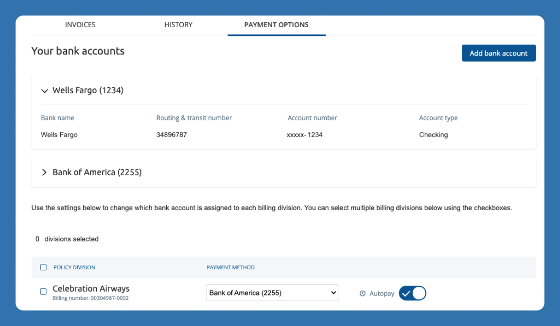 screenshot of app